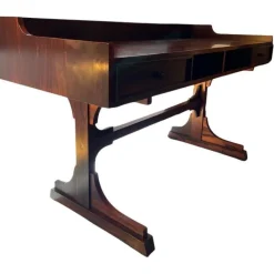 Pamono Walnut Center Desk with Drawers, 1960s Online