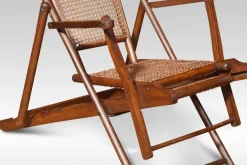 Pamono Walnut Framed Folding Steamer Deck Chair, 1890s Sale