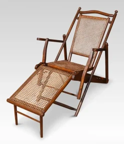 Pamono Walnut Framed Folding Steamer Deck Chair, 1890s Sale