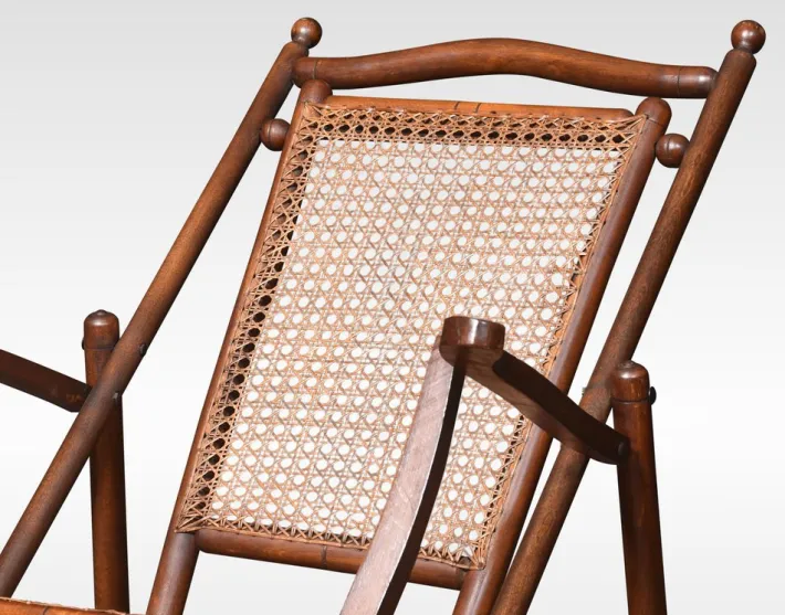 Pamono Walnut Framed Folding Steamer Deck Chair, 1890s Sale