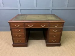 Pamono Walnut Partners Pedestal Desk by Maple & Co., 1900 Discount