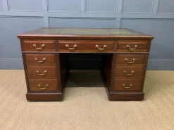 Pamono Walnut Partners Pedestal Desk by Maple & Co., 1900 Discount