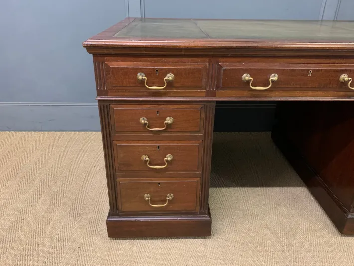 Pamono Walnut Partners Pedestal Desk by Maple & Co., 1900 Discount
