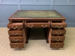Pamono Walnut Partners Pedestal Desk by Maple & Co., 1900 Discount