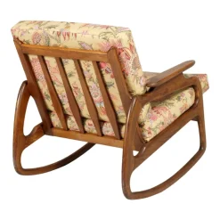 Pamono Walnut Rocking Chair by Adrian Pearsall, 1950s New