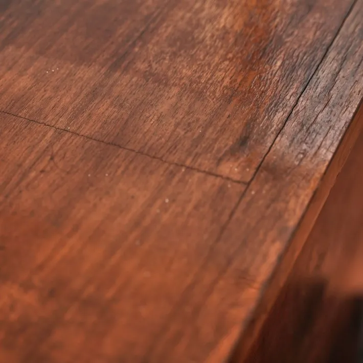 Pamono Walnut Slab Cabinet with Three Drawers Online