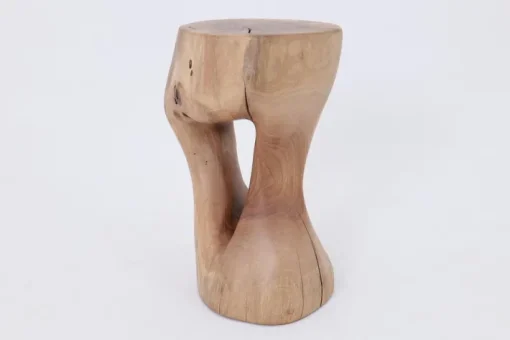 Pamono Walnut Wood Sculptural Side Table by Logniture Discount