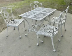 Pamono Weathered Metal Garden Set, 1970s, Set of 5 Discount