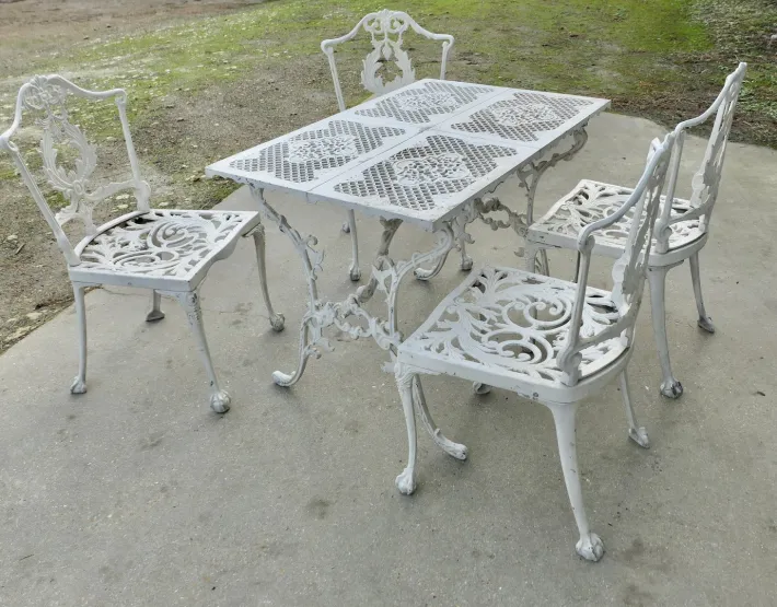 Pamono Weathered Metal Garden Set, 1970s, Set of 5 Discount