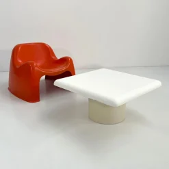 Pamono White Ara Coffee Table by Vico Magistretti for Artemide, 1960s Discount