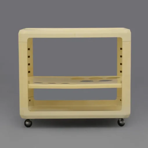 Pamono White Bar Trolley by Alberto Rosselli for Kartell, 1970s New