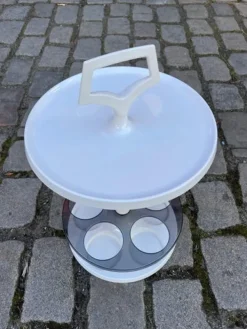 Pamono White Bottle Holder Side Table from Flair Holland Online