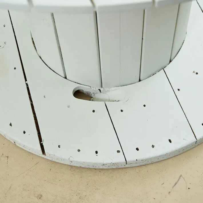 Pamono White Coil Wooden Outdoor Table Discount