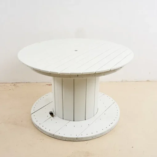 Pamono White Coil Wooden Outdoor Table Discount