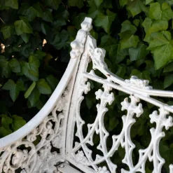 Pamono White Garden Bench in Cast Iron Sale