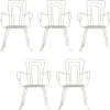 Pamono White Garden Chairs With Woven Plastic Seats, Italy, 1960s, Set of 5 Discount
