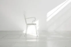 Pamono White Garden Chairs With Woven Plastic Seats, Italy, 1960s, Set of 5 Discount