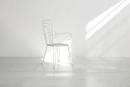 Pamono White Garden Chairs With Woven Plastic Seats, Italy, 1960s, Set of 5 Discount