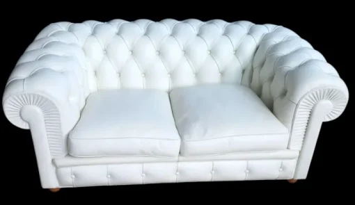 Pamono White Leather Sofa, 2000s Online