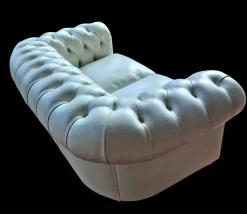Pamono White Leather Sofa, 2000s Online