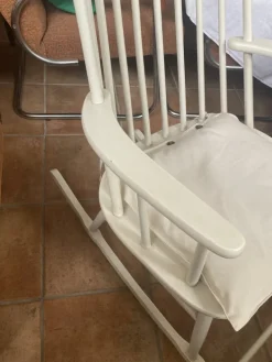 Pamono White Scandinavian Rocking Chair, 1960s Discount