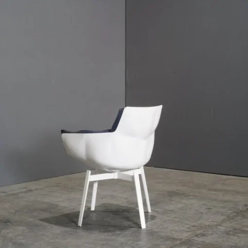 Pamono White Swivel Husk Chair by Patricia Urquiola for B&B Italia, 2010s New