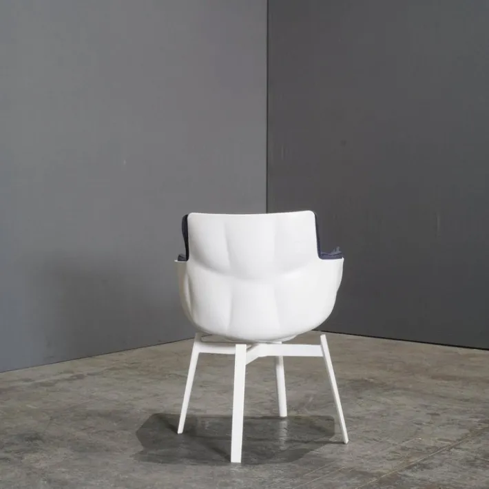 Pamono White Swivel Husk Chair by Patricia Urquiola for B&B Italia, 2010s New