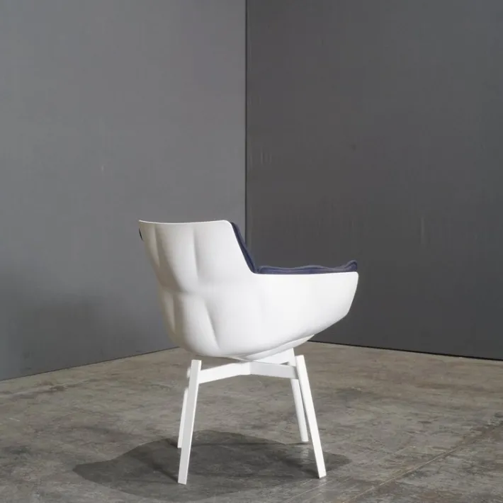 Pamono White Swivel Husk Chair by Patricia Urquiola for B&B Italia, 2010s New