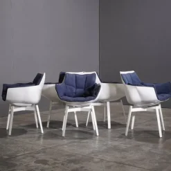 Pamono White Swivel Husk Chair by Patricia Urquiola for B&B Italia, 2010s New