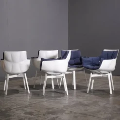 Pamono White Swivel Husk Chair by Patricia Urquiola for B&B Italia, 2010s New