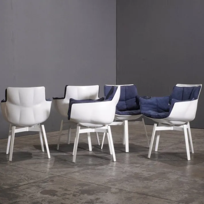 Pamono White Swivel Husk Chair by Patricia Urquiola for B&B Italia, 2010s New