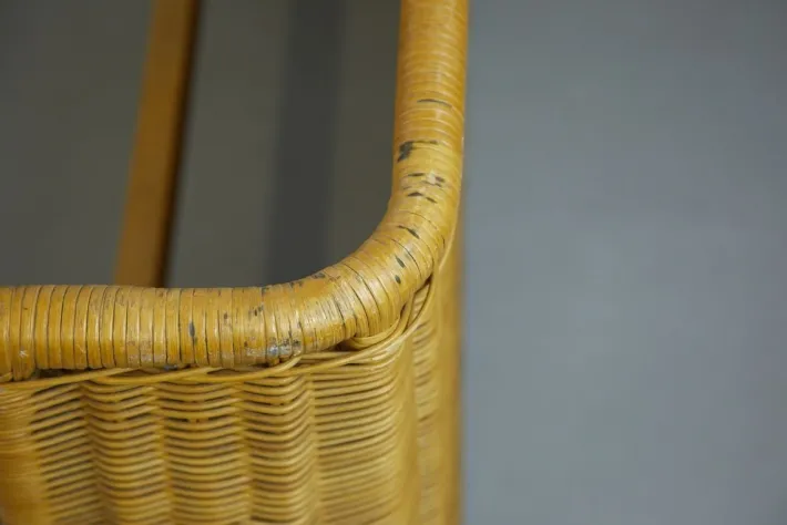 Pamono Wicker Bed by Adalberto Dal Lago, 1960s Clearance