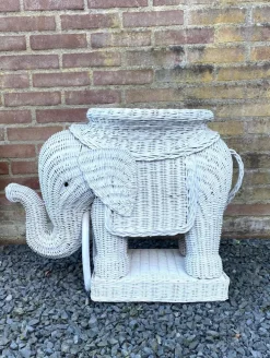 Pamono Wicker Elephant Garden Stool Best