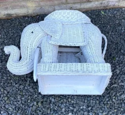 Pamono Wicker Elephant Garden Stool Best