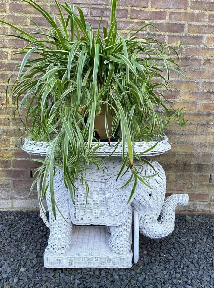 Pamono Wicker Elephant Garden Stool Best
