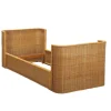 Pamono Wicker Single Bed, 1970s Best