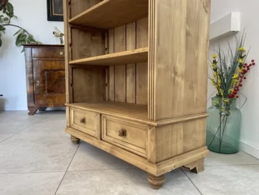 Pamono Wilhelminian Style Bookcase in Natural Wood Best