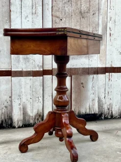 Pamono Willem III Dutch Mahogany Game Table, 1855s Hot