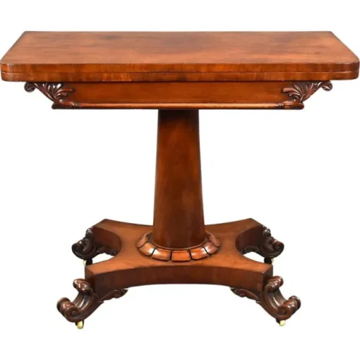 Pamono William IV Mahogany Card Table, 1830 Discount