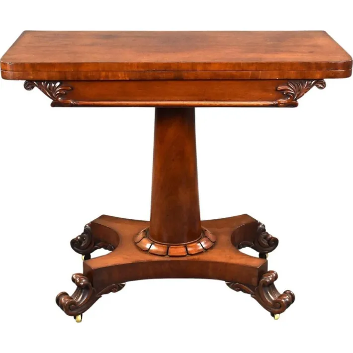 Pamono William IV Mahogany Card Table, 1830 Discount
