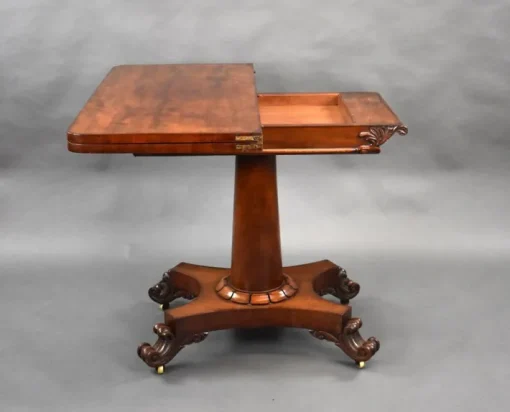 Pamono William IV Mahogany Card Table, 1830 Discount
