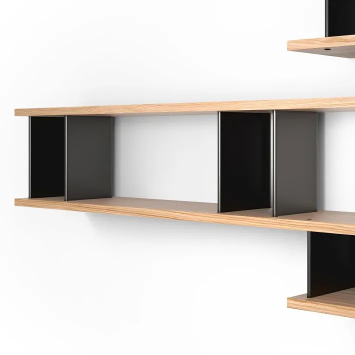 Pamono Wood and Aluminium Nuage À Plots Shelf by Charlotte Perriand for Cassina Sale