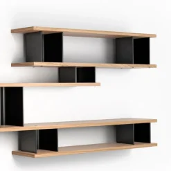 Pamono Wood and Aluminium Nuage À Plots Shelf by Charlotte Perriand for Cassina Sale