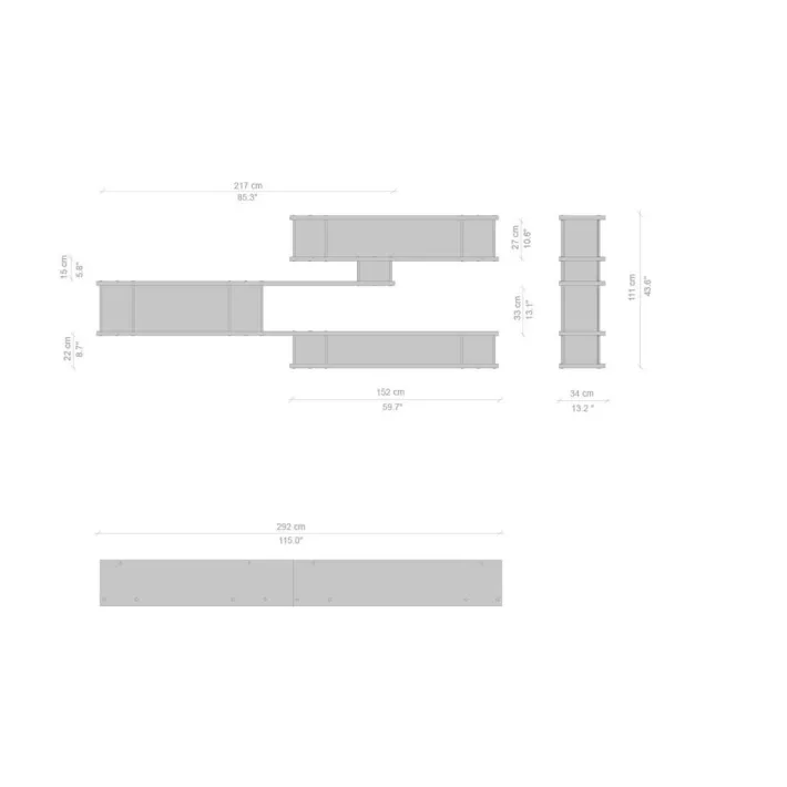 Pamono Wood and Aluminium Nuage À Plots Shelf by Charlotte Perriand for Cassina Sale