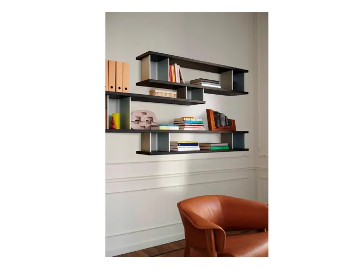Pamono Wood and Aluminium Nuage À Plots Shelf by Charlotte Perriand for Cassina Sale