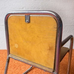 Pamono Wood and Chrome Tubular Childrens Chair, 1960s New