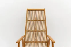 Pamono Wood and Rattan Rocking Chair from Deutsche Werkstätten Hellerau, 1960s