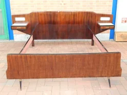 Pamono Wood Double Bed, 1950s Discount