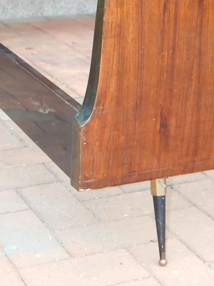 Pamono Wood Double Bed, 1950s Discount