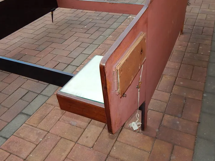 Pamono Wood Double Bed, 1950s Discount